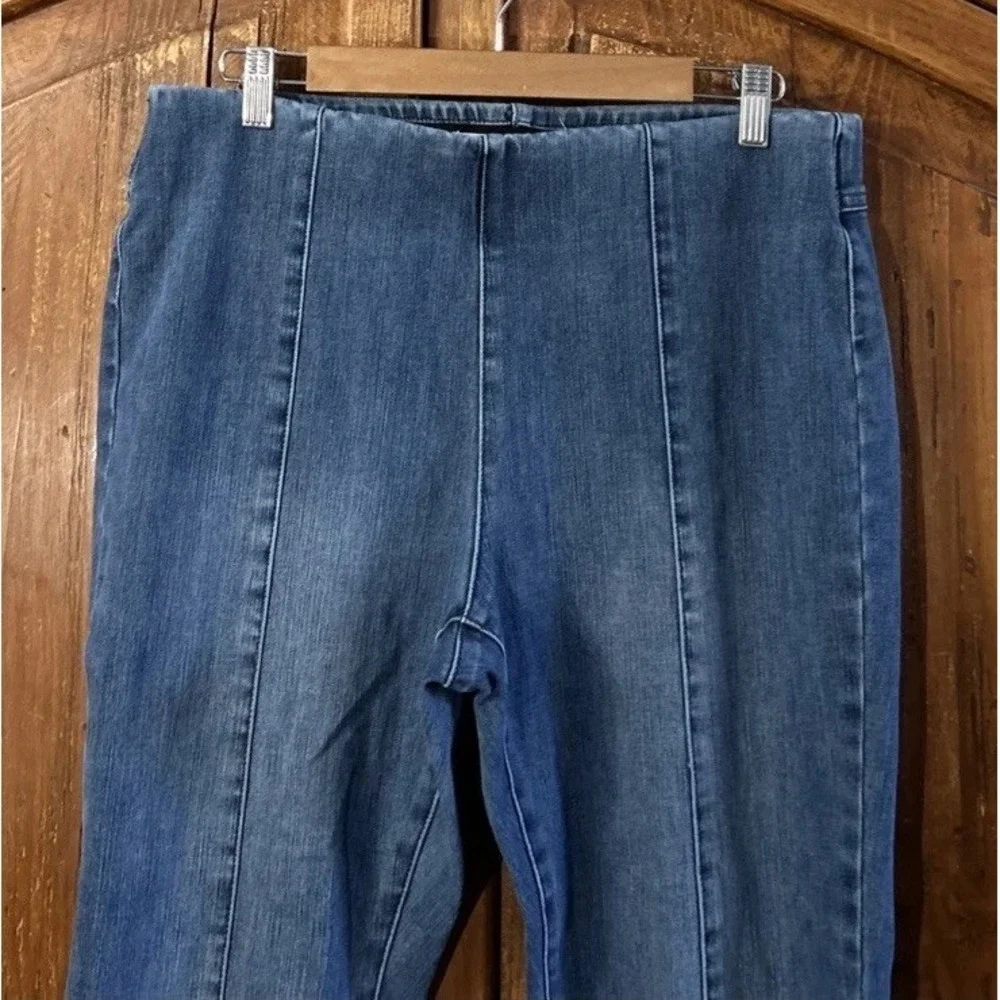Soft Surroundings Pull‎ On Crop Jeans Sz Large P Lot Of 2 Stretch